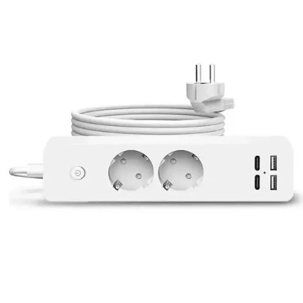 Prelungitor JORTAN 2/3/4/5 Prize, Cablu 2M, 2 Port USB, 2 Port Type-C