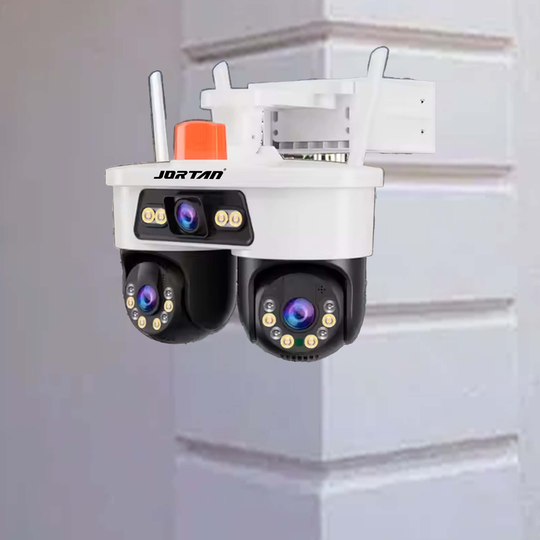 Camera de Supraveghere JORTAN, WiFi, Tripla, 9MP, PTZ 355°, 3