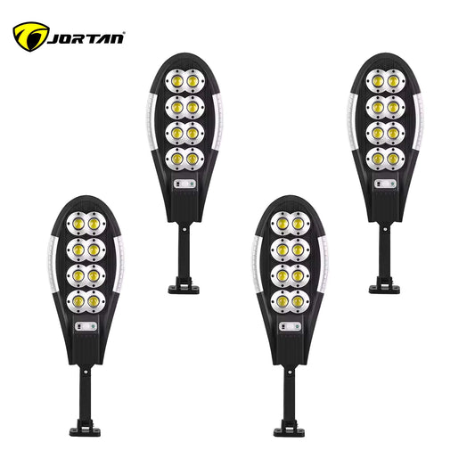 Pachet 4x Lampa Solara Jortan 8 Celule 200COB LED Circular IP67 Senzor de Miscare