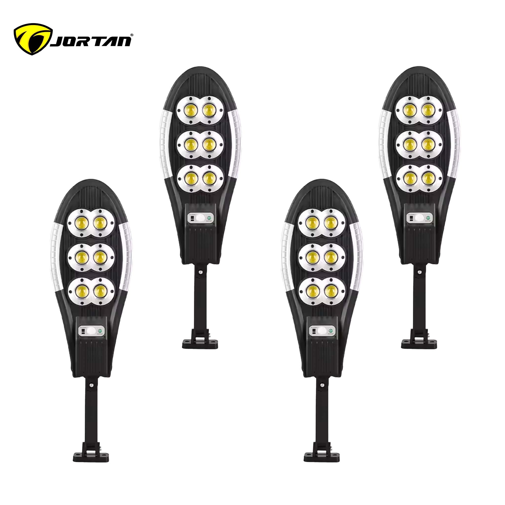Pachet 4x Lampa Solara Jortan 6 Celule 156COB LED Circular IP67 Senzor de Miscare
