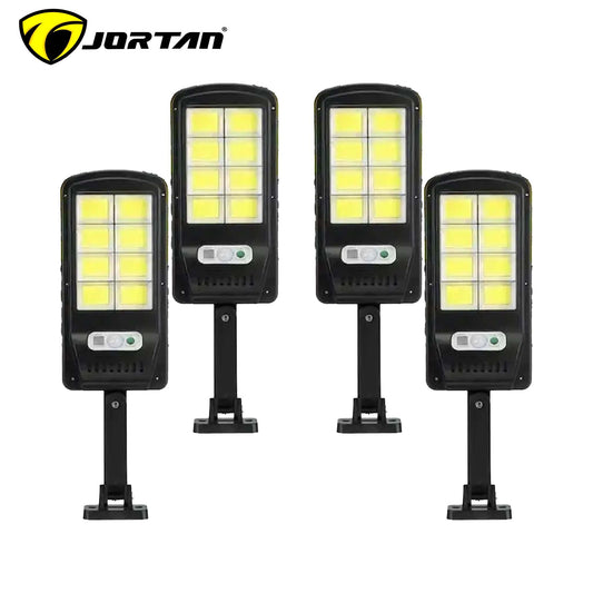 Pachet 4x Lampa Solara Jortan 8 Celule IP67 Senzor de Miscare