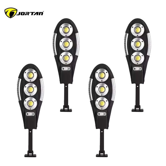 Pachet 4x Lampa Solara Jortan 3 Celule 90COB LED Circular IP67 Senzor de Miscare